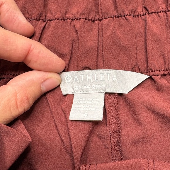 Athleta Skyline Shorts | Size 6 | Burgundy - Picture 9 of 9